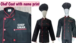 Chef Coat with name print 2024  Customer Review  Uniform manufacturer export quality  Kitchen [upl. by Evvie]