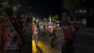 Panama carnival on Cinta Costera 2024  majorettes girls twirl batons [upl. by Apostles]