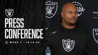 Coach Pierce on Facing the Rams and Next Man Up Mentality  Raiders  NFL [upl. by Cj]