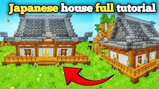 How To Build A Japanese House Full Tutorial minecraft [upl. by Anikehs]