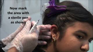 ear piercing with gun  live ear piercing  gunshot painless ear piercing  ear piercing  painless [upl. by Anan]