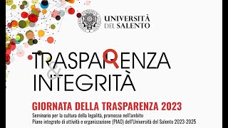 Giornata della trasparenza 2023 20231213 [upl. by Ytteb]