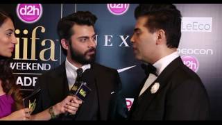 Karan Johar and Fawad Khan at IIFA 2016 [upl. by Carolee740]