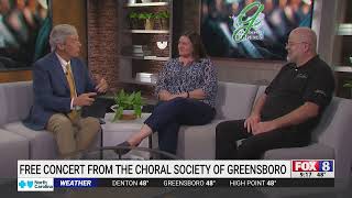 Choral Society of Greensboro  Fall 2024 Fox 8 Segment [upl. by Niamart]