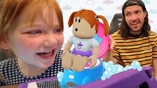 BABY ADLEY Roblox Day Care Dad is the Nursery Boss new playing feeding and potty training game [upl. by Alphonso]