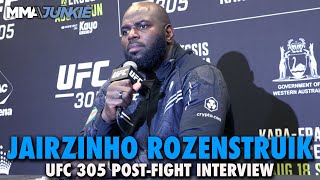 Jairzinho Rozenstruik Reacts to Judge Being Pulled After Insane 3027 Scorecard  UFC 305 [upl. by Enetsirk891]