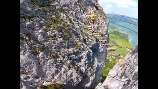 Klettersteig Drachenwand am Mondsee [upl. by Finer]