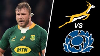 SPRINGBOKS Lineup vs SCOTLAND Rugby World Cup 2023 [upl. by Ehtnax]