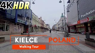 Kielce Poland Walking Tour City center Winter 2024 [upl. by Parrie]