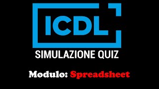 Quiz ECDLICDL  Simulazione Spreadsheet [upl. by Dutch]