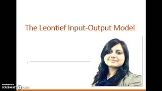 Leontief InputOutput Model  Part 5a [upl. by Chari888]