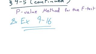 Finding the PValue for the Ftest [upl. by Lydon]