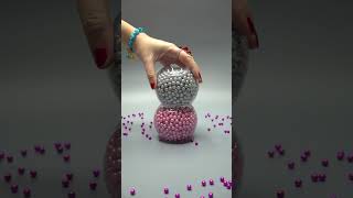 Tower of Plastic and Pearl Beads Oddly Satisfying [upl. by Pompei]