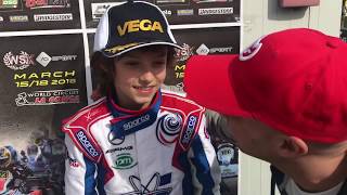 Andrea Antonelli Energy Corse  TM Racing Mini WSK Super Master Series R3 La Conca [upl. by Prochora]