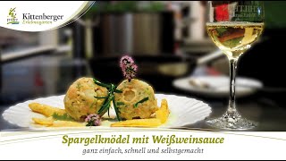 Rezept für Spargelknödel mit Weißweinsauce [upl. by Rida]