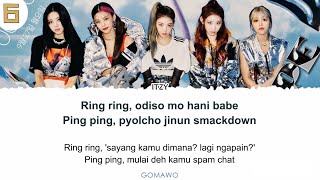 ITZY  SWIPE EASY LYRICSINDO SUB by GOMAWO [upl. by Nodroj]