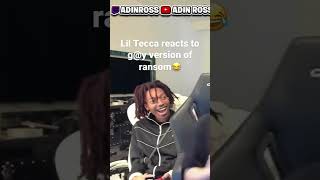 Lil Tecca reacts to gy version of ransom [upl. by Anaerdna297]