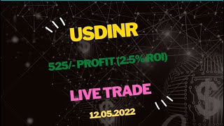 LIVE TRADE 12th May  USDINR  INSIDE DATA [upl. by Caldera908]