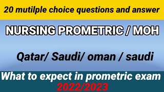 Latest Prometric Exam Questions And Answers For Nurses Saudi Qatar Oman [upl. by Trici]