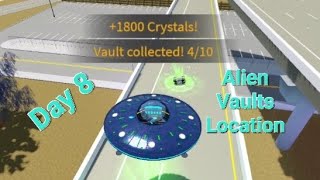 10 Alien Vaults location Day 8 Driving Empire [upl. by Ahsena]