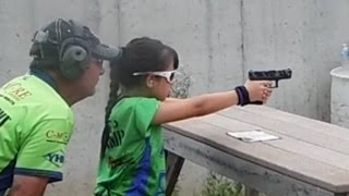 This 10yearold knows how to use a gun [upl. by Beitnes]