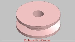 Pulley with VGroove Video Tutorial SolidWorks [upl. by Nawad120]