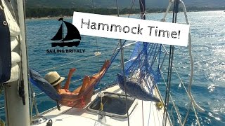 How to Fit a Hammock or two on a Small Sailboat  ⛵ Sailing Britaly ⛵ [upl. by Nerat]