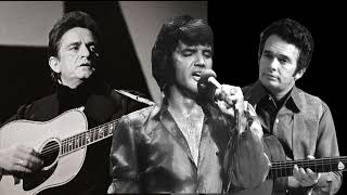 Elvis Merle Haggard and Johnny Cash Perform quotGreen Green Grass of Homequot  Virtual Trio [upl. by Atteuqram]