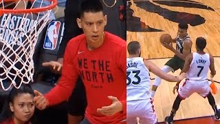 Jeremy Lin shocked after Gianniss travel  Bucks vs Raptors Game 3 [upl. by Onivla857]