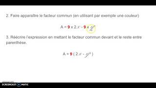 3ème  Factoriser une expression à laide dun facteur commun [upl. by Keenan]