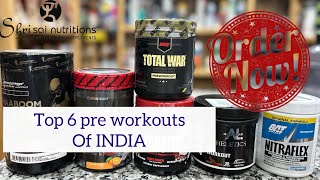 Top 6 Pre workouts Of India  6 Best pre workout India Ke  Order Kare aaj He [upl. by Murielle487]