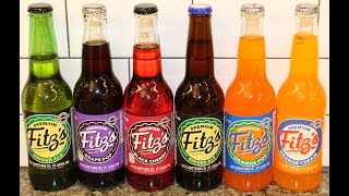 Fitz’s Ginger Ale Cane Sugar Grape Pop Black Cherry Ginger Ale Orange Pop Orange Cream [upl. by Womack]