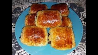 بتي بان أو كرواصة بالشكلاط هشيشة و مورقة مثل المخابز الكبرى Petit pain au chocolat [upl. by Atidnan]