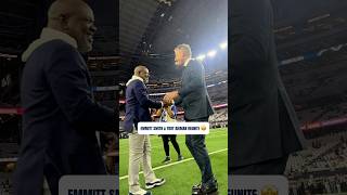 the legends are back together in Dallas 🫡 DallasCowboys NFL EmmittSmith TroyAikman shorts [upl. by Hamachi]