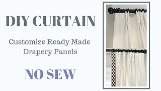 INTERIOR DESIGN  Customize Your Drapes  NO SEW Curtain Design [upl. by Notniuqal]