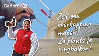 Zelf een overkapping maken Zo plaats je ringbalken [upl. by Annahpos]