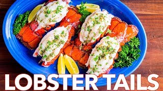 Broiled Lobster Tails  How To Butterfly Lobster Tails 🦞 [upl. by Eilloh]