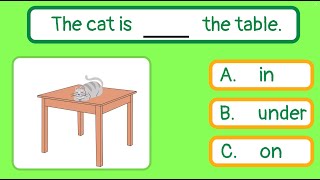 Prepositions of place  Quiz for kids  Grammar Test [upl. by Thierry226]