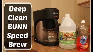 HOW TO Deep Clean BUNN Speed Brew coffee maker using vinegar [upl. by Edge507]