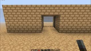 Minecraft TUTORIAL 2x2 Piston Door with Buttons [upl. by Nalorac]