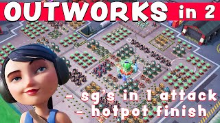 all Zookas on OUTWORKS 😎 SHIELD in 1 attack HOTPOT finish  BOOM BEACH gameplayoperation strategy [upl. by Eiger]