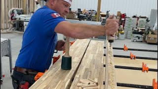 Acacia workbench top glue up [upl. by Sad]