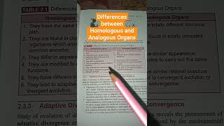 Differences between Homologous and Analogous OrgansEvolution  biology shorts evolutionviral [upl. by Los]