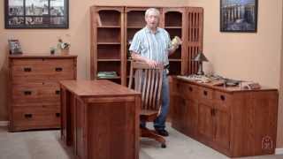 Barn Furniture  Mission Office Desks File cabinets bookcases wood chairs Credenzas [upl. by Seligman388]