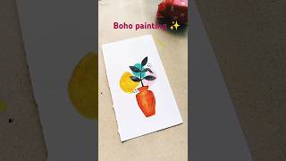 Boho painting with watercolor✨😍 shortsbohosubscribeeasyartpaintingbohoartdrawingsatisfying [upl. by Abbotsen]