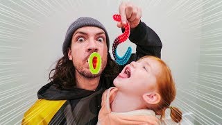 GUMMY FOOD vs REAL FOOD Adley Vs Dad [upl. by Thanh82]