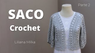 Saquito Saco de verano para mujer tejido a crochet 2 de 2 [upl. by Keese]