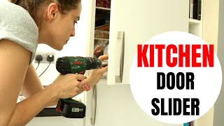 Integrated Fridge Freezer Door Slider Installation  The Carpenters Daughter [upl. by Eerolam]