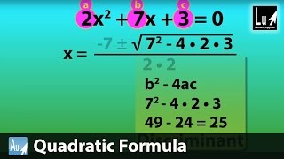 Quadratic Formula Song – Learn Algebra – Learning Upgrade App [upl. by Issi]