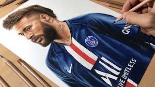 Drawing Neymar Jr PSG • Time Lapse [upl. by Aggie]